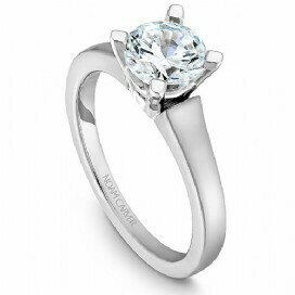 14K White Gold, Solitaire Engagement Ring by Noam Carver