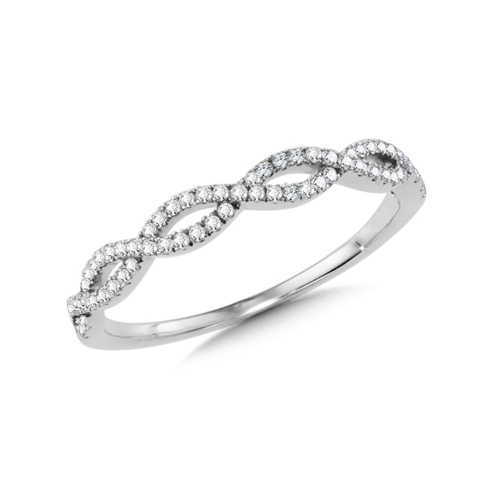 Twisted Stackable Diamond Ring