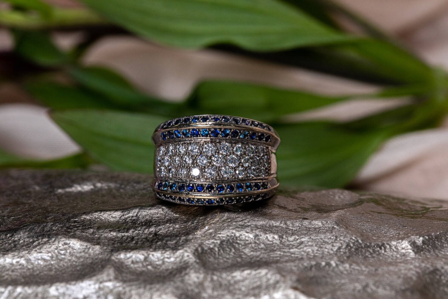 Diamonds & Sapphire Ring