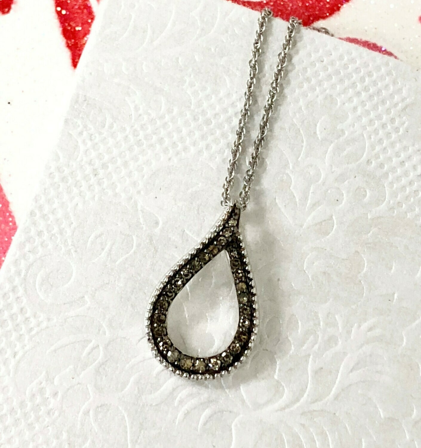 Sterling Silver and Chocolate Diamonds Pendant