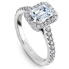 Emerald Halo Diamonds Engagement Ring