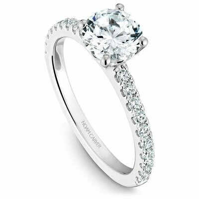 14K White Gold Engagement Ring by Noam Carver