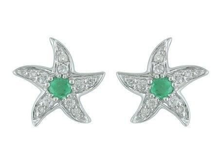 Star Diamonds & Emerald Earring