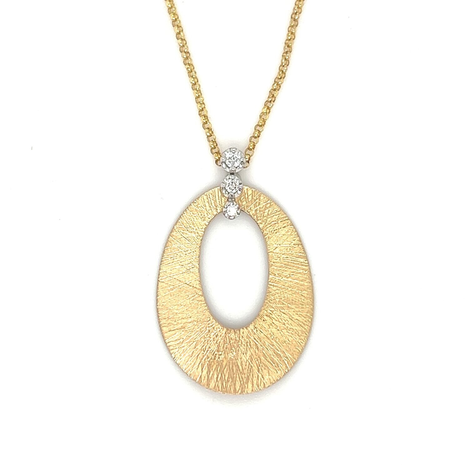 Oval Gold & Diamonds Necklace