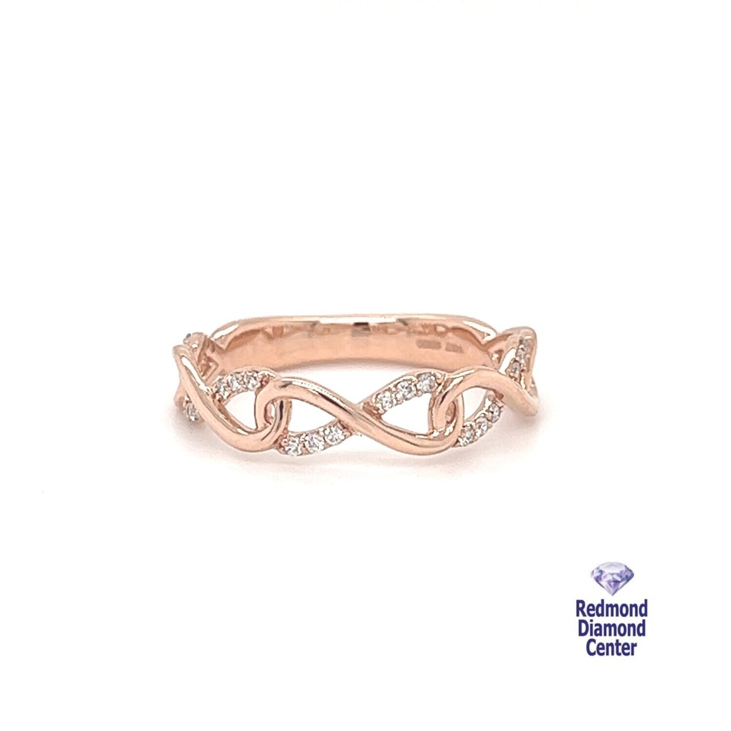 Infinity style & diamonds ring