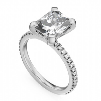 Noam Carver Solitaire Emerald engagement ring