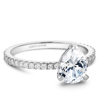 Noam Carver Solitaire Pear engagement ring