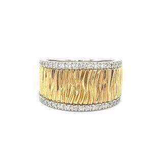 Two-Tone Diamonds Fashion Ring