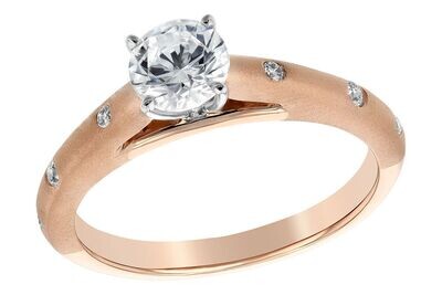 Solitaire Brushed Engagement Ring