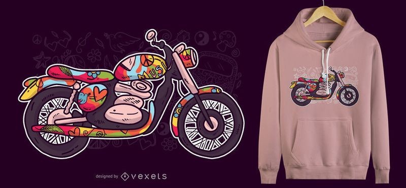 Hippie Motorcycle T-Shirt