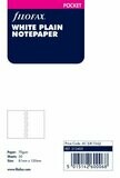 Filofax Pocket White Plain Notepaper