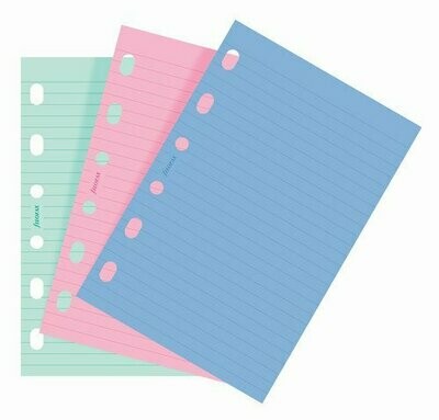 Filofax Pocket Fashion  Coloured Ruled Notepaper
