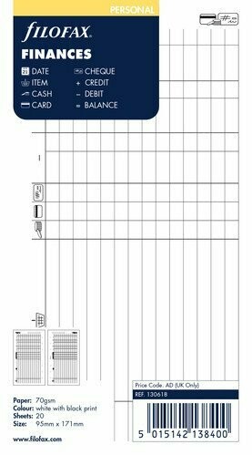Filofax Personal Finances