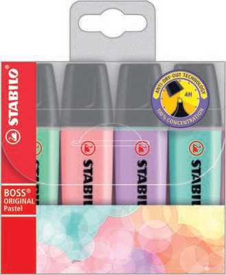 Stabilo BOSS Pastel Highlighters (pack of 4)