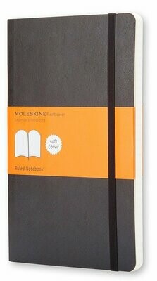 Moleskine Large Black Softcover Ruled Notebook