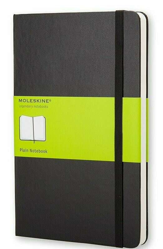 Moleskine Large Black Hardcover Plain Notebook