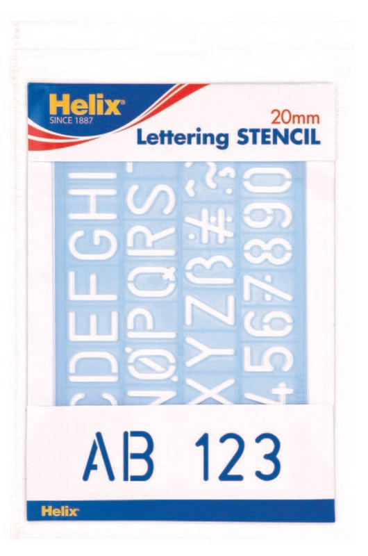 Helix 20mm Lettering Stencil Helix 20mm Lettering Stencil