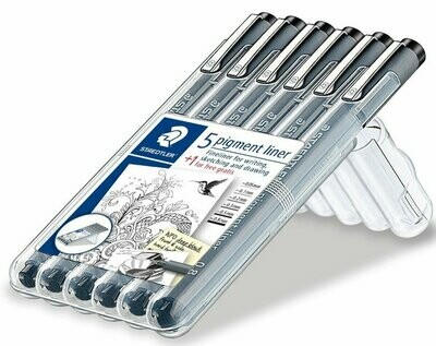 Staedtler Pigment Liners - pack of 5 plus 1 free!