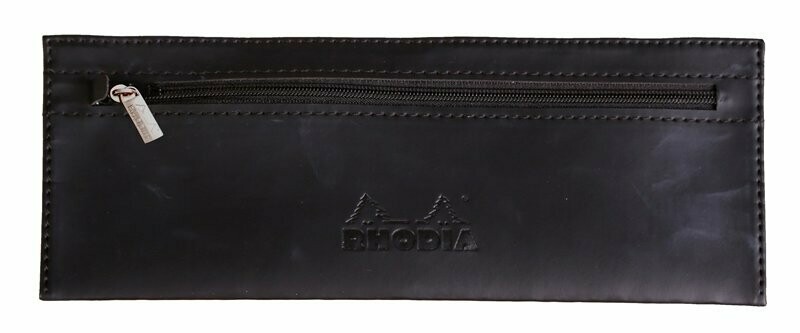 Rhodia Black Leather Pencil Case