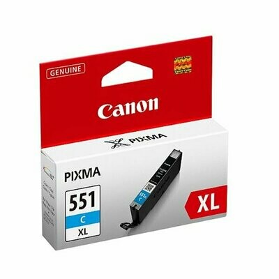 Genuine Canon CLI-551XL High Capacity Cyan Ink Cartridges