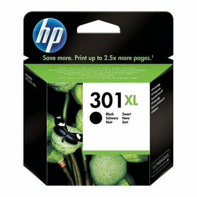Genuine HP 301XL High Capacity Black Ink Cartridge (CH563EE)