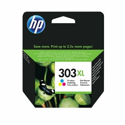 Genuine HP 303XL High Capacity Tri-Colour Ink Cartridge (T6N03AE)