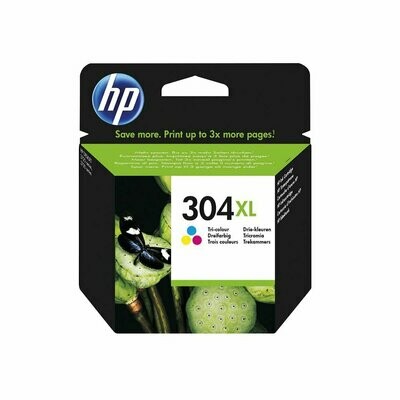 Genuine HP 304XL High Capacity Tri-Colour Ink Cartridge (N9K07AE)