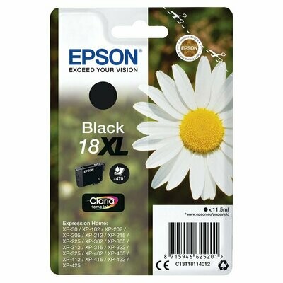 Genuine Epson 18XL (Daisy) Black Ink Cartridge (T1811)