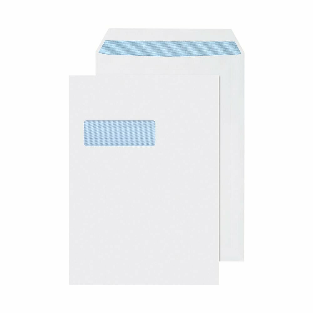 White Window C4 Envelopes Self Seal 90gsm (250 Pack)