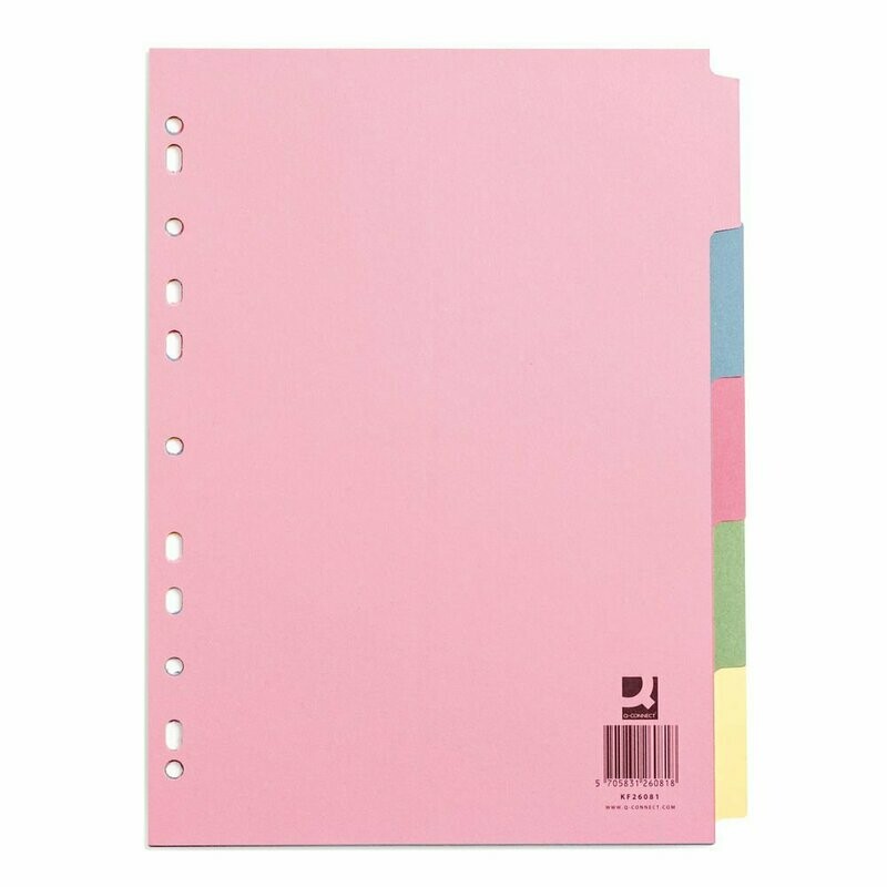 Q-Connect A4 5-Part File Divider