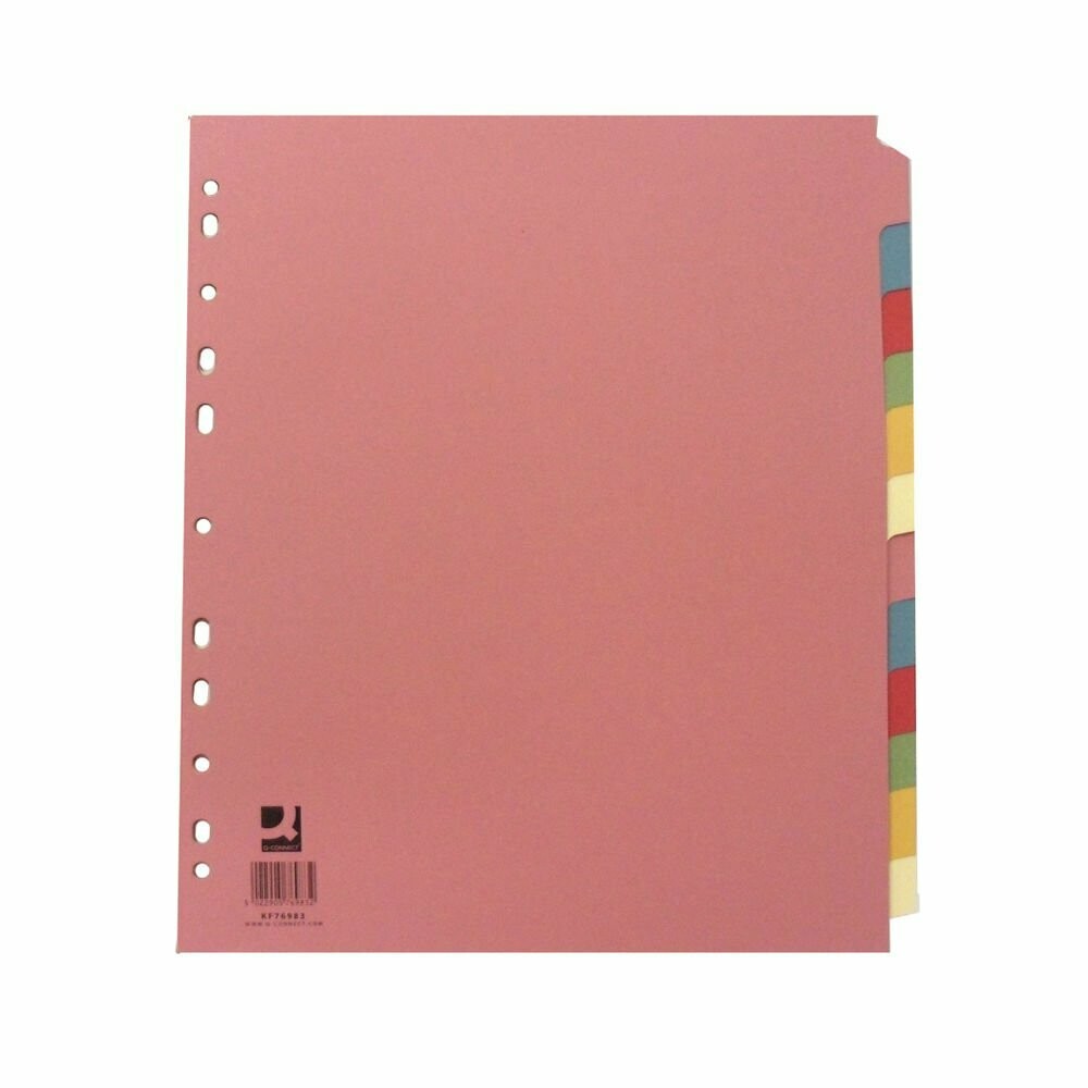 Q-Connect A4 12-Part Extra Wide File Divider