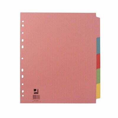 Q-Connect A4 5-Part Extra Wide File Divider