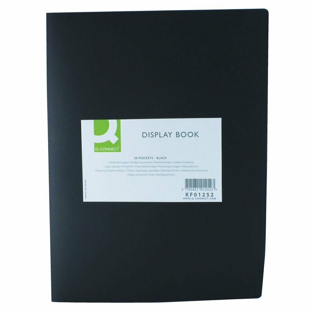 Q-Connect Polypropylene Display Book – 20 pocket