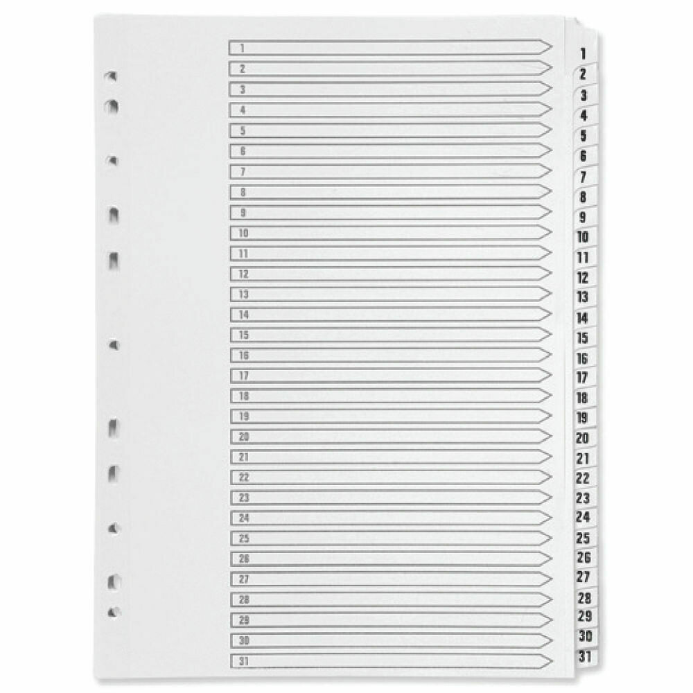 Q-Connect A4 1-31 Index File Divider