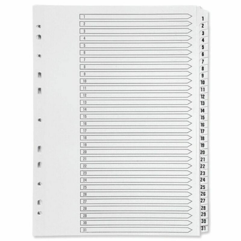Q-Connect A4 1-31 Index File Divider