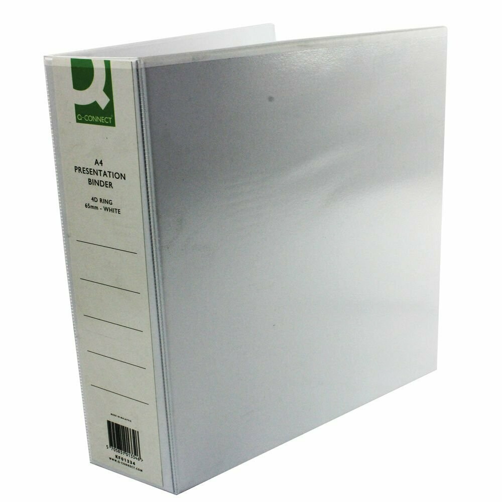 Q-Connect 65mm A4 4D-Ring Presentation Binder