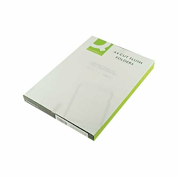 Q-Connect Cut Flush Folders A4 Clear (100 Pack)