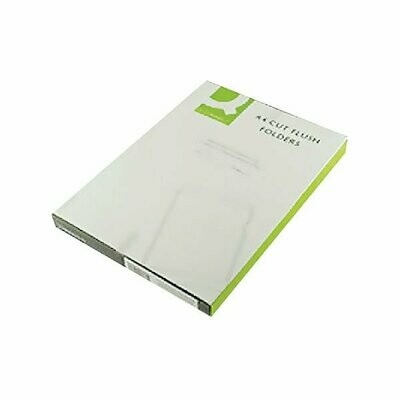 Q-Connect Cut Flush Folders A4 Clear (100 Pack)