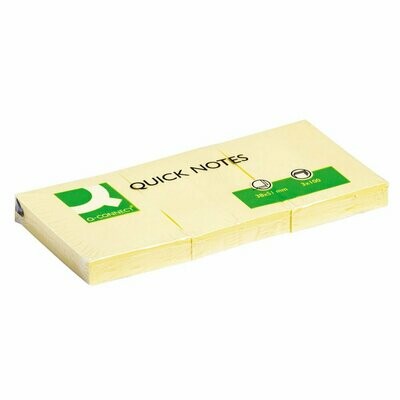 Q-Connect Quick Notes 38 x 51mm (3 or 12 Pack)