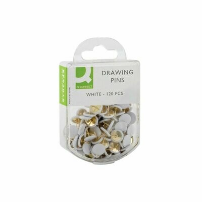Q-Connect Drawing Pins White (120 Pack)