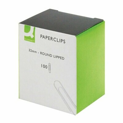 Q-Connect Paperclips Lipped 32mm (100 Pack)
