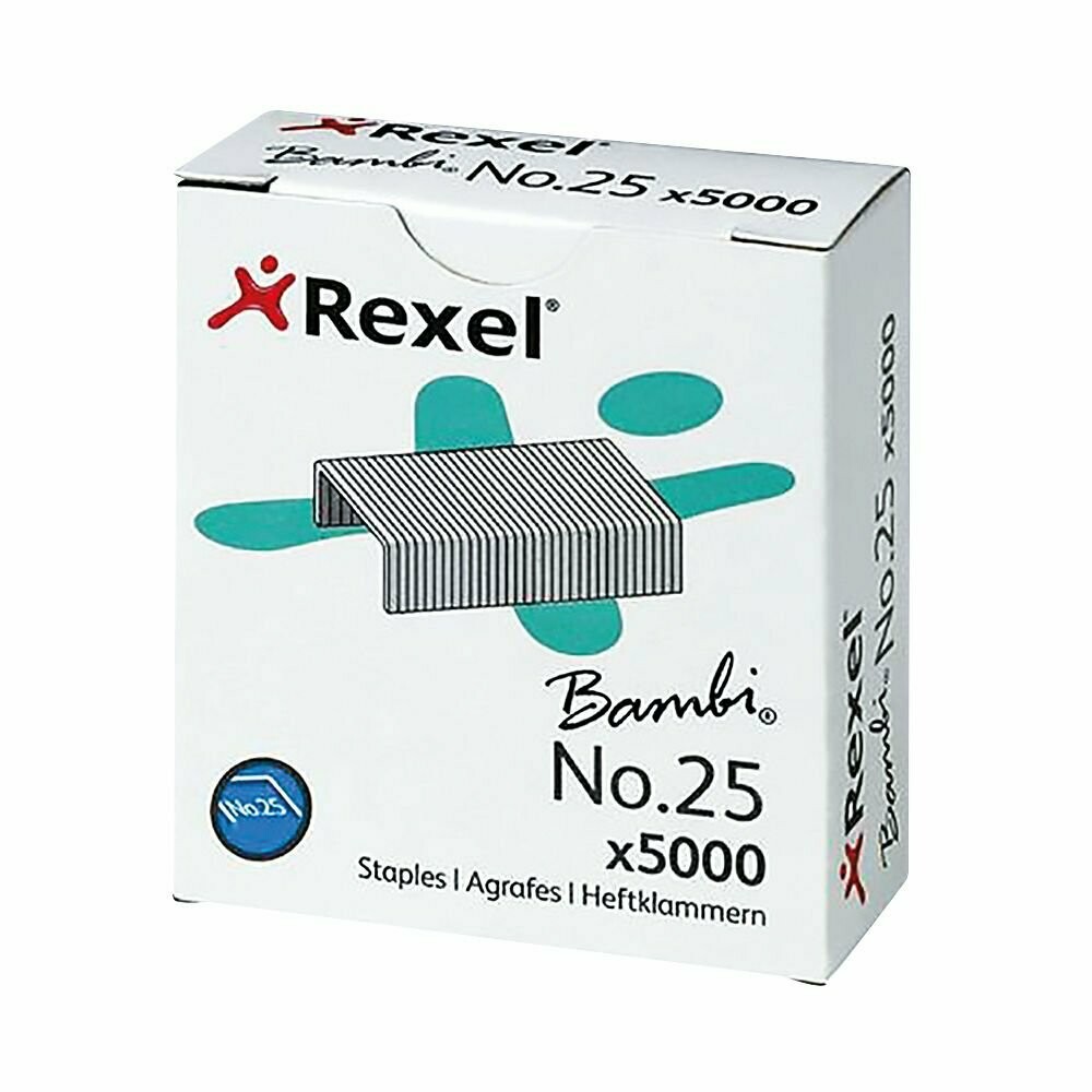 Rexel No. 25 (Bambi) Staples (5000 Pack)