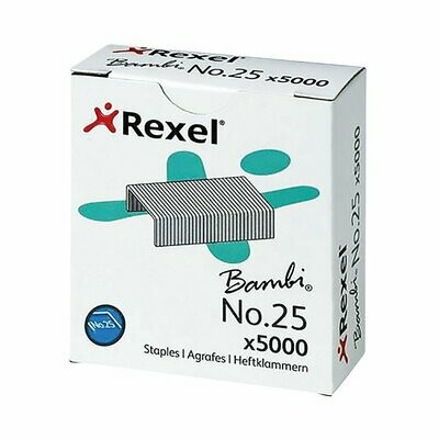 Rexel No. 25 (Bambi) Staples (5000 Pack)