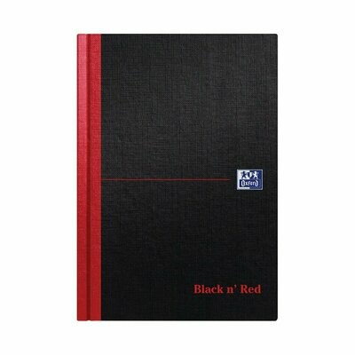 Black n' Red A-Z Casebound Hardback A5 Notebook 192 Pages