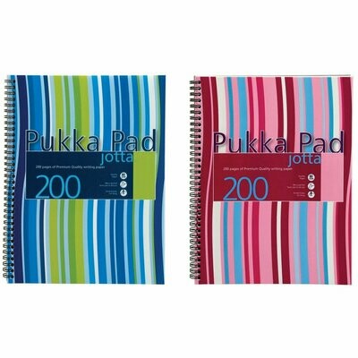 Pukka Pad Stripes A4 Polypropylene Wirebound Jotta Notebook 200 Pages