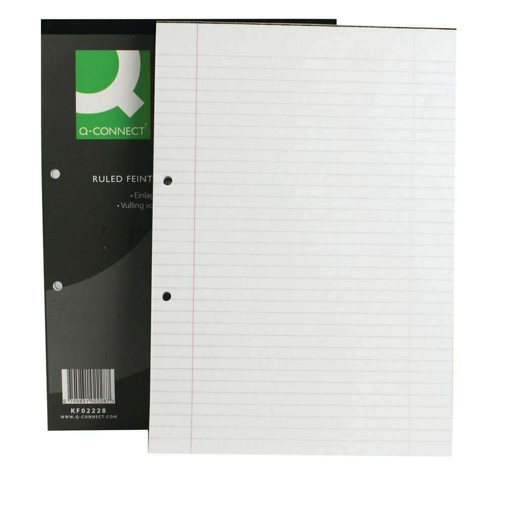 Q-Connect A4 Ruled Margin Headbound Refill Pad 160 Pages