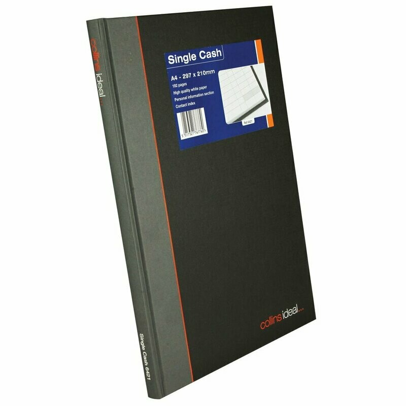 Collins Ideal Book A4 Single or Double Column Cash Book 192 Pages