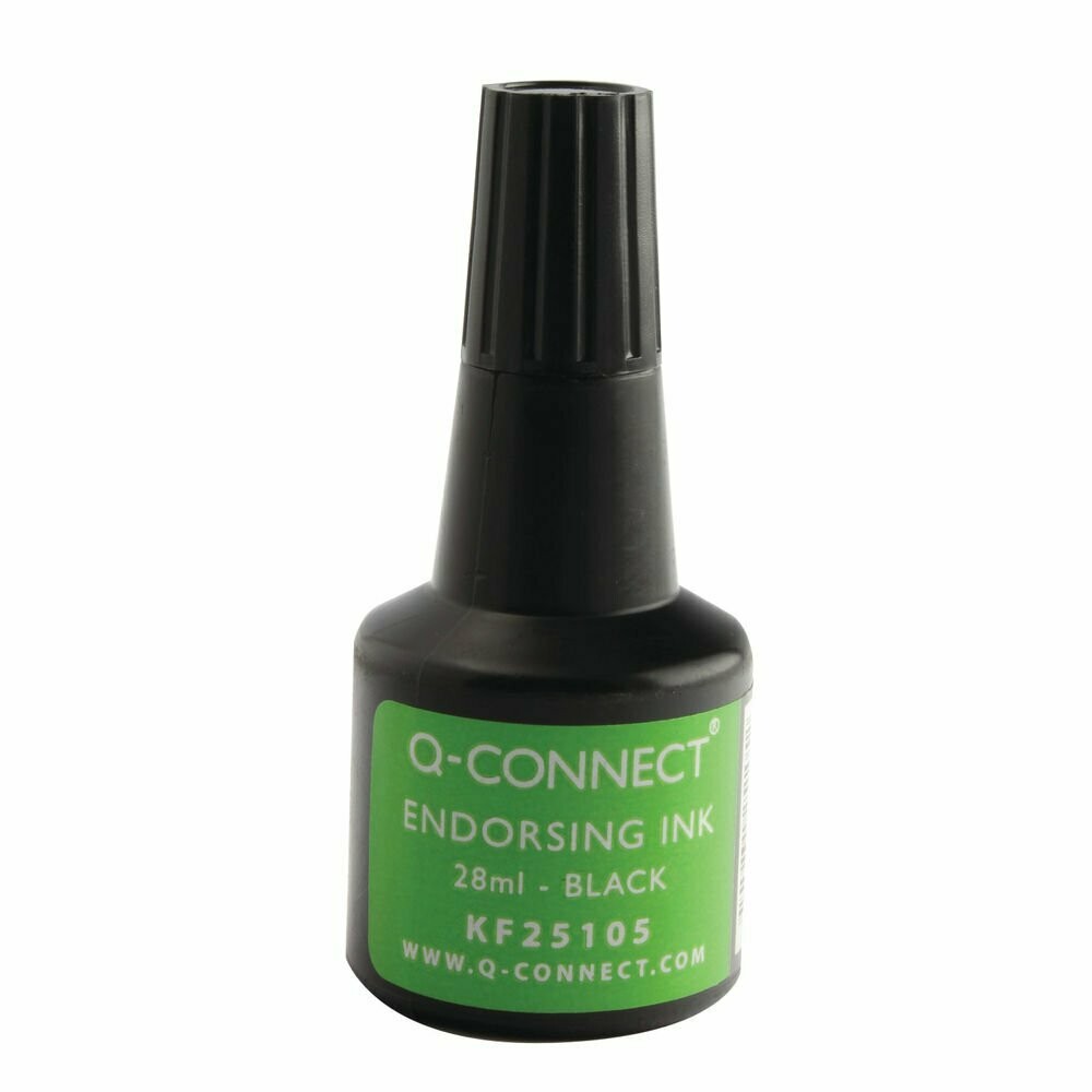 Q-Connect Black Endorsing Ink 28ml