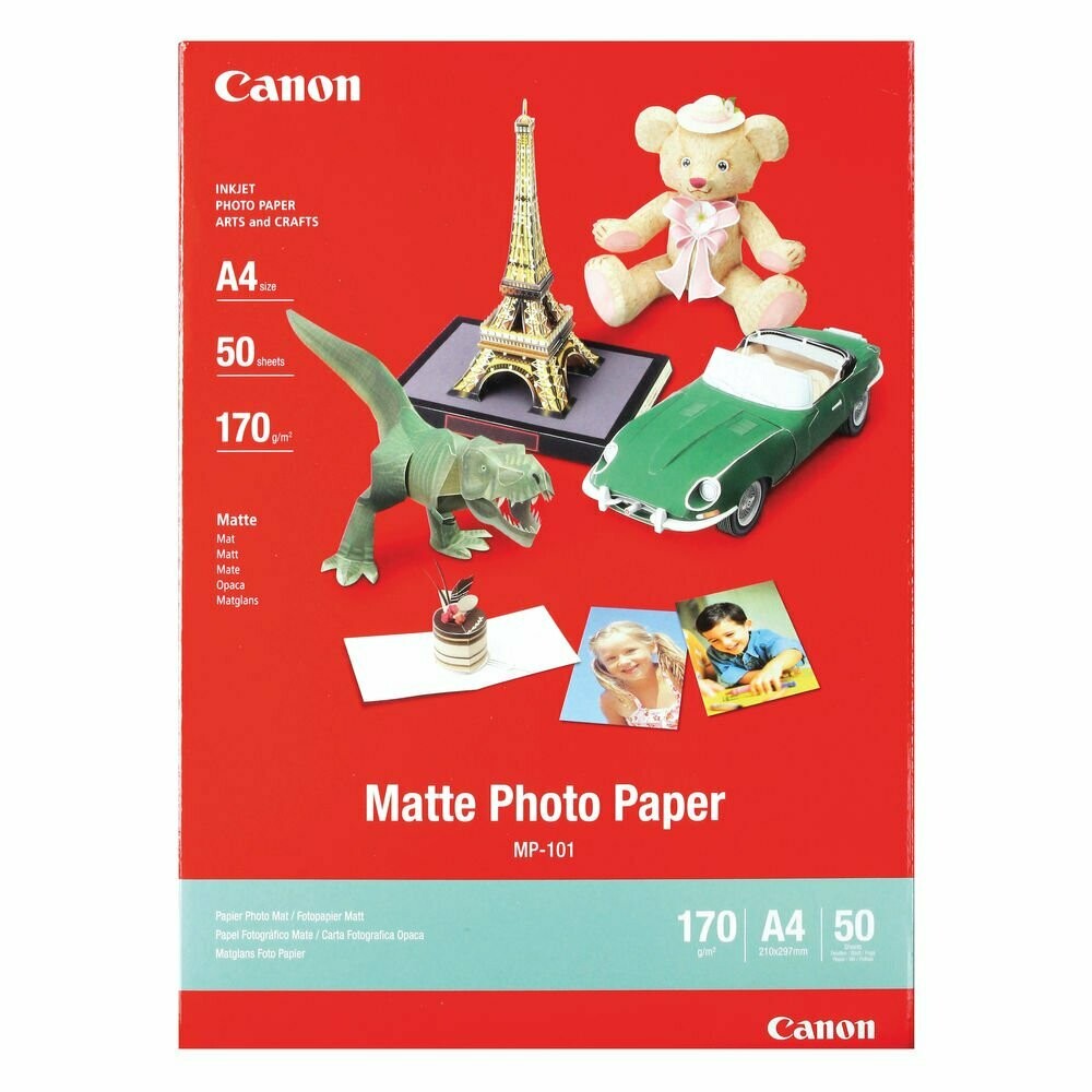 Canon A4 Matte Photo Paper 170gsm (50 Pack) MP101