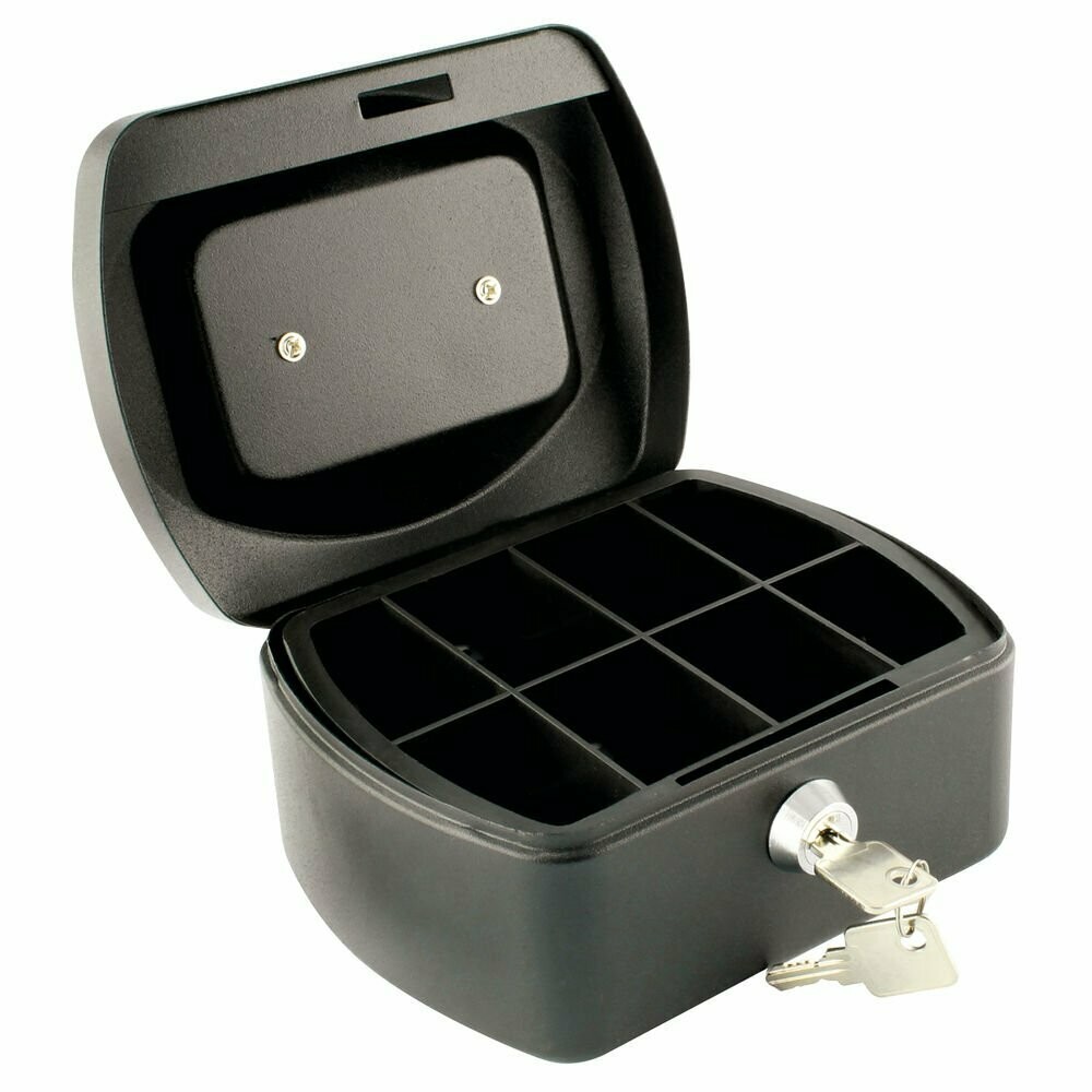 Q-Connect Black Cash Box - Various Sizes